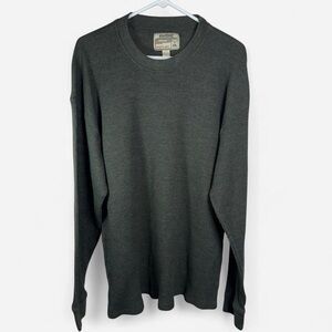 Big Ball Sports Gray Waffle Knit Thermal Shirt 2XL Long Sleeve